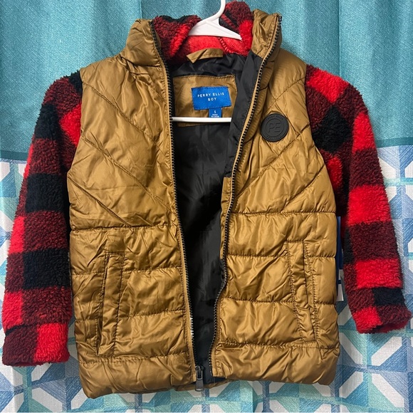 NWT Perry Ellis boys lumberjack jacket with hood - Picture 1 of 2